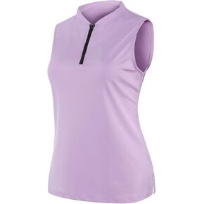 قميص بولو جولف نسائي من CHICHO بدون أكمام بعامل حماية من أشعة الشمس 50+ للحماية من الشمس وماص للرطوبة in Kuwait