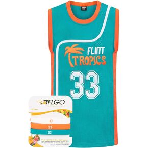 Jackie Moon #33 Flint Tropics Stitched Basketball Jersey 90s Hip Hop Clothes for Party Men He Got Game Movie Jersey