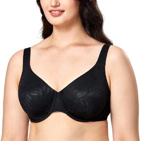 AISILIN Women's Plus Size Minimizer Bra Full Coverage Unlined Underwire Lace Bras