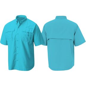 بنانا بوت رجالي بأكمام قصيرة بعامل حماية من الأشعة فوق البنفسجية 50+ مقاوم للماء | حماية من الأشعة فوق البنفسجية | دليل على الرياح | قميص صيد مسامي مع ظهر بفتحات تهوية in Kuwait