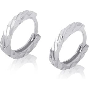 Hius S925 Sterling Silver Huggie Hoop Earrings for Women, Cubic Zirconia Heart Huggie Earrings Triple Hoop Earrings, 18K Gold Plated Small Chunky Thick Hoops for Girls
