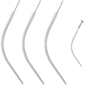 ZS 18/16/14G G23 Titanium Insertion Pin Taper for Nose Ear Navel Lip Curve Threadless Piercings Jewelry Kit, 3Pcs Push in Body Piercing Stretching Kit Assistant Tool