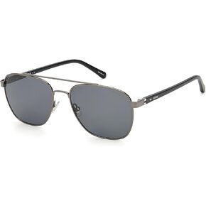 Fossil Men's Male Sunglasses Style FOS 3111/G/S Pilot, Dark Ruthenium/Polarized Gray, 57mm, 18mm