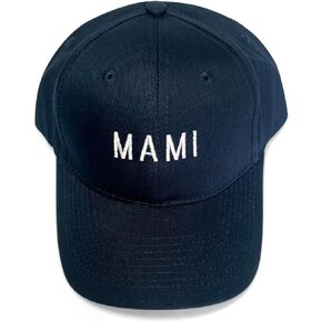 Mami Navy Blue Structured Baseball Cap with White Embroidery on The Front | Perfect for Gender Reveal, Pregnancy Reveal, Baby Showers, Expecting Mothers