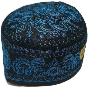 Muslim Kufi Hat for Men ALW011 Islam Prayer Skull Cap Unique Design Topi Ramadan Eid Gift