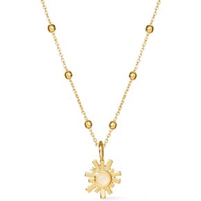 Ana Luisa | Moonstone Pendant Necklace - Rebecca | 14K Gold Plated Pendant Necklace | Hypoallergenic, Water-Resistant & Tarnish-Free Necklace | 14K Gold Necklace | Unique Moon Design