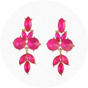 GAOKOXI Gold Dainty Wedding Crystal Dangle Earrings Fashion Marquise Rhinestone Drop Earrings for Women Bridal Bridesmaid Prom Costume