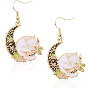 Cat Earrings For Women Teen Girls, Nickel Free Hypoallergenic Earrings, Statement Earrings Aesthetic