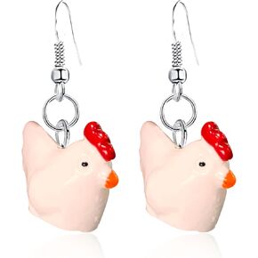 Cute Earrings Weird Earrings Funny Earrings bear chicken dog frog goose panda pig sika deer snail turtle Animals Earrings Dangle Earrings for Girls Women Sweet Kawaii Style in Kuwait