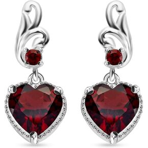 Shop LC Gemstones Heart 925 Sterling Silver Drop Dangle Earrings for Women Birthday Gifts