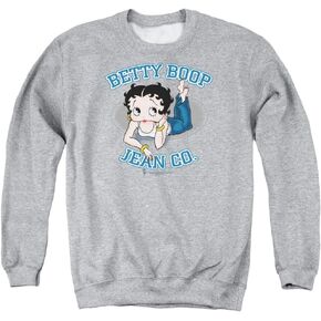 Betty Boop Jean Co Unisex Adult Crewneck Sweatshirt for Men and Women