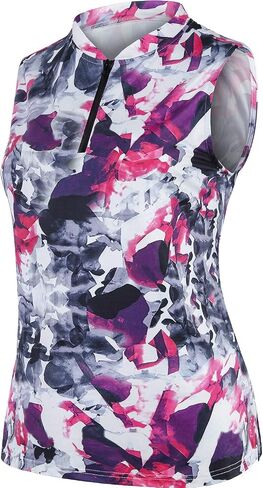 CHICHO Women Golf Polo Shirt Sleeveless UPF 50+ Sun Protection Moisture Wicking Tennis Polo Tops in Saudi Arabia