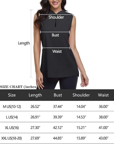 CHICHO Women Golf Polo Shirt Sleeveless UPF 50+ Sun Protection Moisture Wicking Tennis Polo Tops in Saudi Arabia