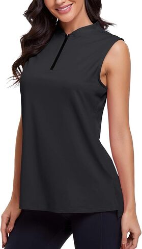 CHICHO Women Golf Polo Shirt Sleeveless UPF 50+ Sun Protection Moisture Wicking Tennis Polo Tops in Saudi Arabia