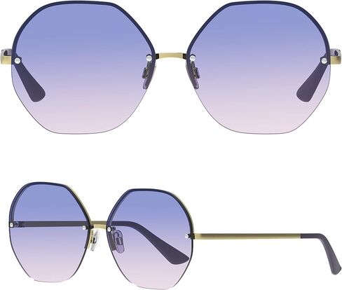 Yaserra Classic Polygon Sunglasses for Women Men, Trendy Gradient lens Metal Frame Shades UV400 Protection in Saudi Arabia