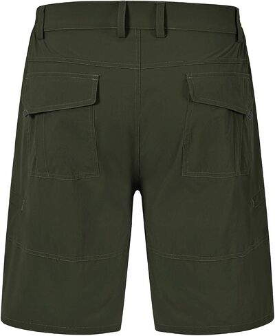 Rdruko Men's Quick Dry Hiking Cargo Shorts Lightweight Outdoor Fishing Travel Summer Shorts with 6 Zipper Pockets in Kuwait