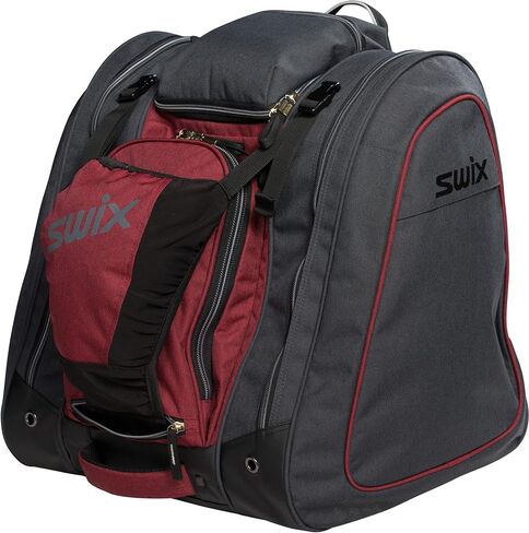 حقيبة أحذية التزلج Swix Gold Lite Tripack - حقيبة ظهر متينة مقاومة للماء مع مقصورات متعددة لأحذية التزلج وإكسسواراتها in Saudi Arabia