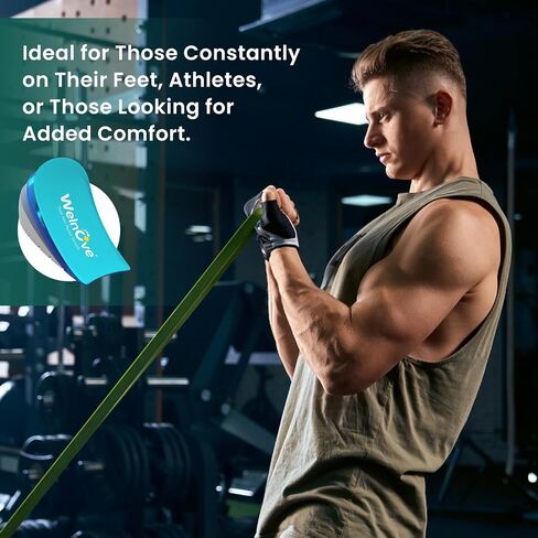 2-Pair Set Welnove Shoe Inserts Gel Heel Cushion Cup for Achilles Tendonitis, Plantar Fasciitis, Heel Pain, Heel Spur, 0.6" Height Heel Lift Support for Women 7-10 & Men 7-8.5 in Saudi Arabia