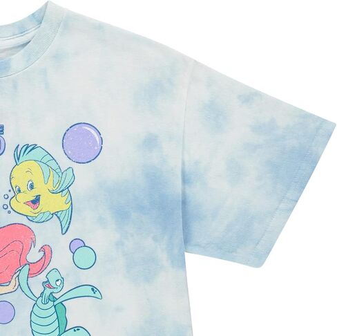 Disney Mens The Little Mermaid Ariel Throwback Vintage Tie Dye T Shirt in Saudi Arabia