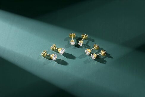 أقراط فضية للنساء مجموعات وغضروف صغير مكعب زركونيا 6 أقراط مسمار من الفولاذ المقاوم للصدأ لا تسبب الحساسية متعددة الأطواق الكبيرة الكبيرة مطلية مجوهرات للرجال والنساء والفتيات in Kuwait