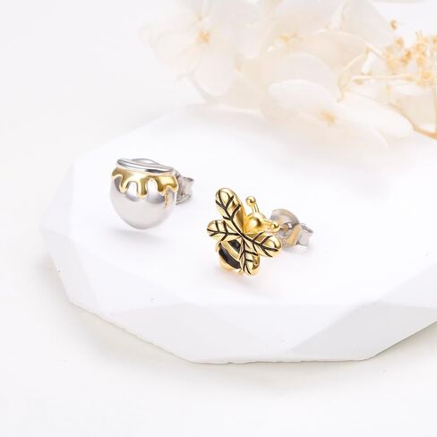 DAOCHONG Cross/Celtic Witches Knot/Axolotl Hoop Earrings for Women Bee Stud Earrings 925 Sterling Silver Cubic Zirconia Cross Earrings with Abalone Shell Jewelry Gifts for Women Girls in Saudi Arabia