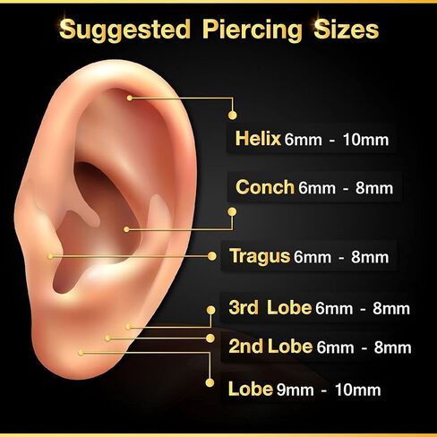 BanaVega 2PCS Surgical Steel Labret 16 gauge 5/16 8mm 3mm Crystal Cartilage Earrings Monroe Piercing Jewelry Choose Colors in Kuwait