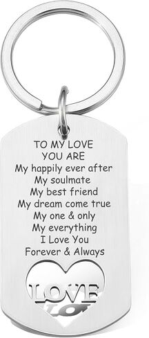 سلسلة مفاتيح للذكرى السنوية وعيد الحب والزفاف من سولميت، هدايا للزوج والزوج والزوجة والصديق والصديقة، سلسلة مفاتيح هدية لعيد الميلاد والكريسماس، هدايا بعبارة I Love You Husband من الزوجة, فضي in Kuwait