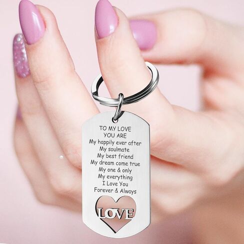 سلسلة مفاتيح للذكرى السنوية وعيد الحب والزفاف من سولميت، هدايا للزوج والزوج والزوجة والصديق والصديقة، سلسلة مفاتيح هدية لعيد الميلاد والكريسماس، هدايا بعبارة I Love You Husband من الزوجة, فضي in Kuwait