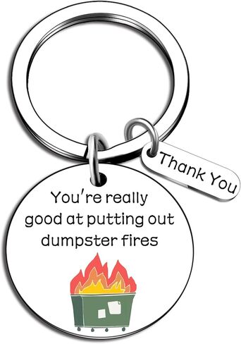 ibiwe Funny Boss Day Gifts For Boss Lady Coworkers Men Women Thank You Appreciation Gifts For Bosses Friends Leader Employer Keyring Jewelry Stocking Stuffers Save for Later Item, Silver, S in Kuwait