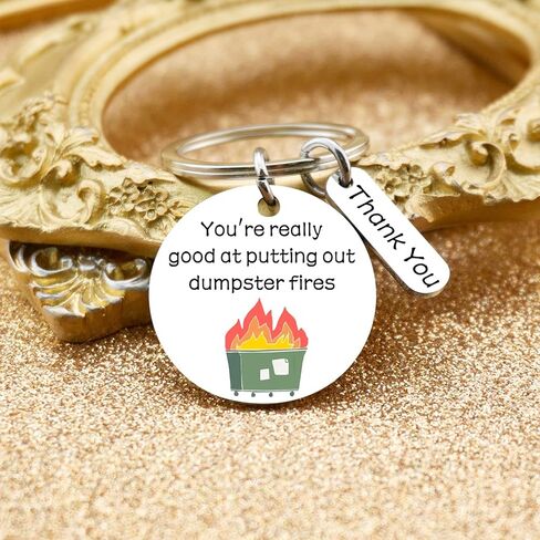 ibiwe Funny Boss Day Gifts For Boss Lady Coworkers Men Women Thank You Appreciation Gifts For Bosses Friends Leader Employer Keyring Jewelry Stocking Stuffers Save for Later Item, Silver, S in Kuwait