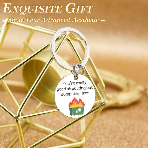 ibiwe Funny Boss Day Gifts For Boss Lady Coworkers Men Women Thank You Appreciation Gifts For Bosses Friends Leader Employer Keyring Jewelry Stocking Stuffers Save for Later Item, Silver, S in Kuwait