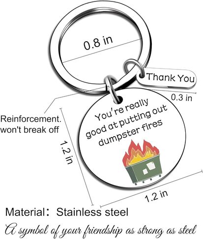 ibiwe Funny Boss Day Gifts For Boss Lady Coworkers Men Women Thank You Appreciation Gifts For Bosses Friends Leader Employer Keyring Jewelry Stocking Stuffers Save for Later Item, Silver, S in Kuwait