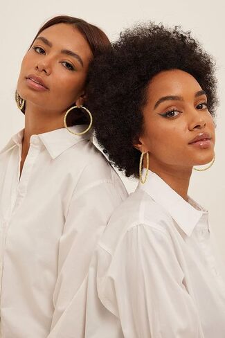 LILIE & WHITE الملتوية أقراط طارة ذهب للنساء مجوهرات Preppy الملتوية هوب أقراط الذهب والمجوهرات للنساء أقراط هيبوالرجينيك in Kuwait