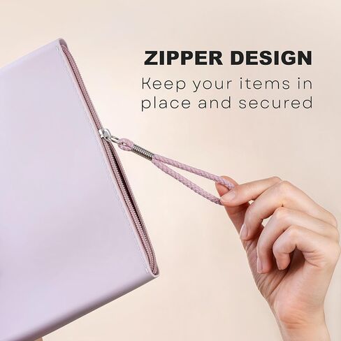 الصويا بالنسبة لك. حقيبة أدوات الزينة من السيليكون متوسطة الحجم، منظم حقيبة السفر لأدوات التجميل، حقيبة سفر لمستحضرات التجميل للنساء، حقيبة مستحضرات تجميل سهلة التنظيف وقابلة للغسل (أسمر) in Saudi Arabia