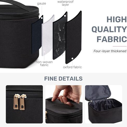 FUNSEED Travel Makeup Bag Portable Small Mini Cosmetic Organizer Storage Case with Handle for Jewelry, Lipstick, Cosmetic Box (Pink) in Saudi Arabia