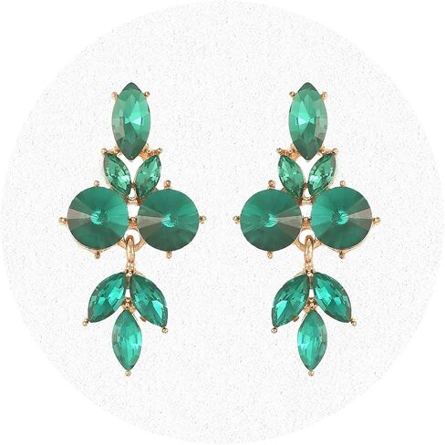 GAOKOXI Gold Dainty Wedding Crystal Dangle Earrings Fashion Marquise Rhinestone Drop Earrings for Women Bridal Bridesmaid Prom Costume in Saudi Arabia