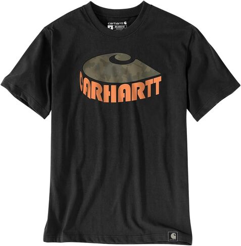 Carhartt Men's Relaxed Fit Heavyweight Short-Sleeve Camo C Graphic T-Shirt in Saudi Arabia