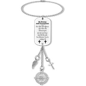 Christian Hanging Ornament for Car Religious Faith Gifts for Women Men Bible Verse Hanging Ornaments Car Pendant for Home Vehicle Christmas Birthday Easter Prayer Gift Bible Verse Gift Scripture Gift