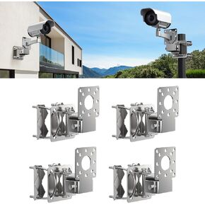 4 Pack Universal Wall/Pole Mounting Pole Mount Brackets with U-Bolt，L Mounting Kit Hardware Accessories for Outdoor Antennas, Wireless Bridge, AP, Security Camera,TV CB,Weather Station, Outdoor CPE in Kuwait