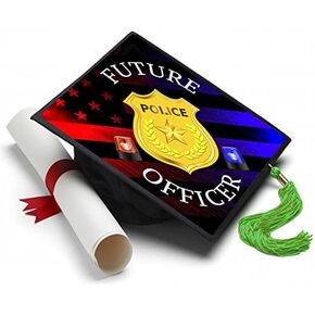 Future Police Officer Grad Cap Topper, Grad Cap Decorations