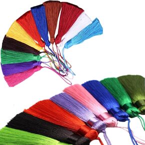 50 Pcs Tassels for Jewelry,3.15" Inch Handmade DIY Keychain,Mult-Colour Tassels for Jewelry Making Crafts DIY Earring Bookmark Supplies(Randomcolor)