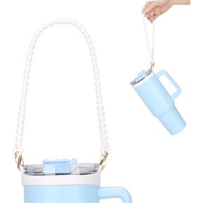 Water Bottle Handle for Stanley Cup - Soft, Durable Silicone Sling with Adjustable Strap, Fits Most 8-40oz Bottles, Ideal Stanley Cup Accessory