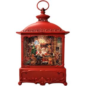 Regency International 12" Lighted Water Lantern Snow Globe w/Continuous Swirling Glitter- Santa's Toy Workshop