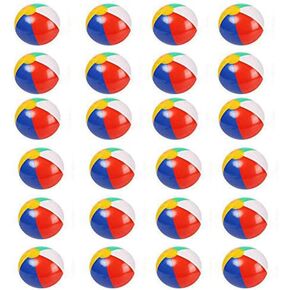 Inflatable Beach Balls (24 Pack), 10" Rainbow Beach Balls Pool Party Balls Bulk Beach Balls Toys for Pool Party Favors Summer Water Toys for Kids.