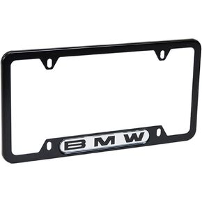 BMW License Plate Frame with BMW Wording (Black)