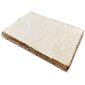 Handmade Antique Deckle Edge Blank Paper - 8.25 x 11.7" - A4 Size Package of 50 - Watercolor Mixed Media Loose Leaf Paper for Writers, Invitations, Crafts - Thick 150 GSM Recycled Paper