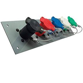 5 Position CAM Lock Panel, 400 Amp, 3 Phase 120/208V, Female, 90°, Double Set-Screw Connections with NEMA 3R Caps and Lanyards, Series 16 CAM Connectors, Power Distribution Panel