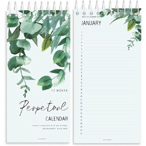 Celebration Calendar planner for Important Dates,V2croft 5 x10 Inch Monthly and Daily Wall Hanging or Desktop Perpetual Journal Convenient to Remember Special Days,Birthdays,Anniversaries