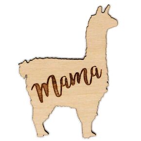 Mama Llama Wood Pin | Cute Last-Minute Small Gift for Mom Brooch