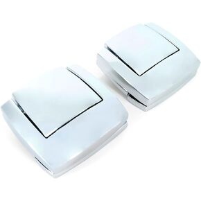 Americruise Motorcycle Pack Trunk Latches Fit Pak Latch Fit Compatible for Harley Davidson 1980-2013 Touring Road King FLHT FLHX FLTR CVO Road Glide Street Glide Electra Glide Ultra Classic (Chrome)